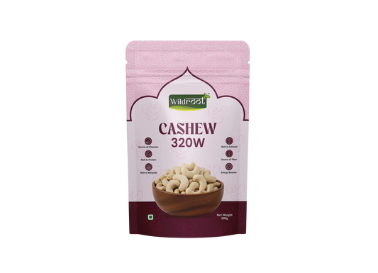 WildRoot Whole Cashew 320W 200g | DryFruits, Kaju, Healthy Snacks