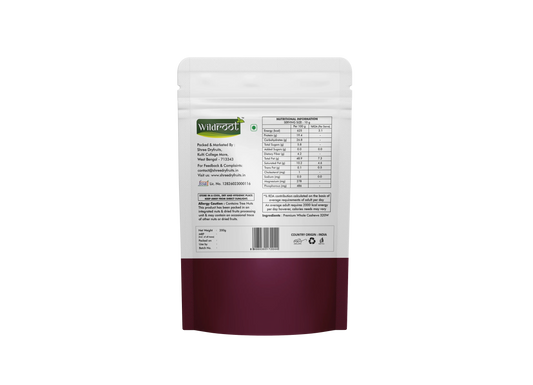 WildRoot Whole Cashew 320W 200g | DryFruits, Kaju, Healthy Snacks