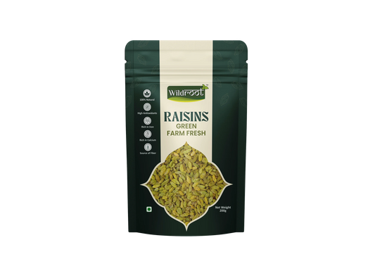 WildRoot Green Farm Fresh Raisins 200g | Fresh Green Kishmish