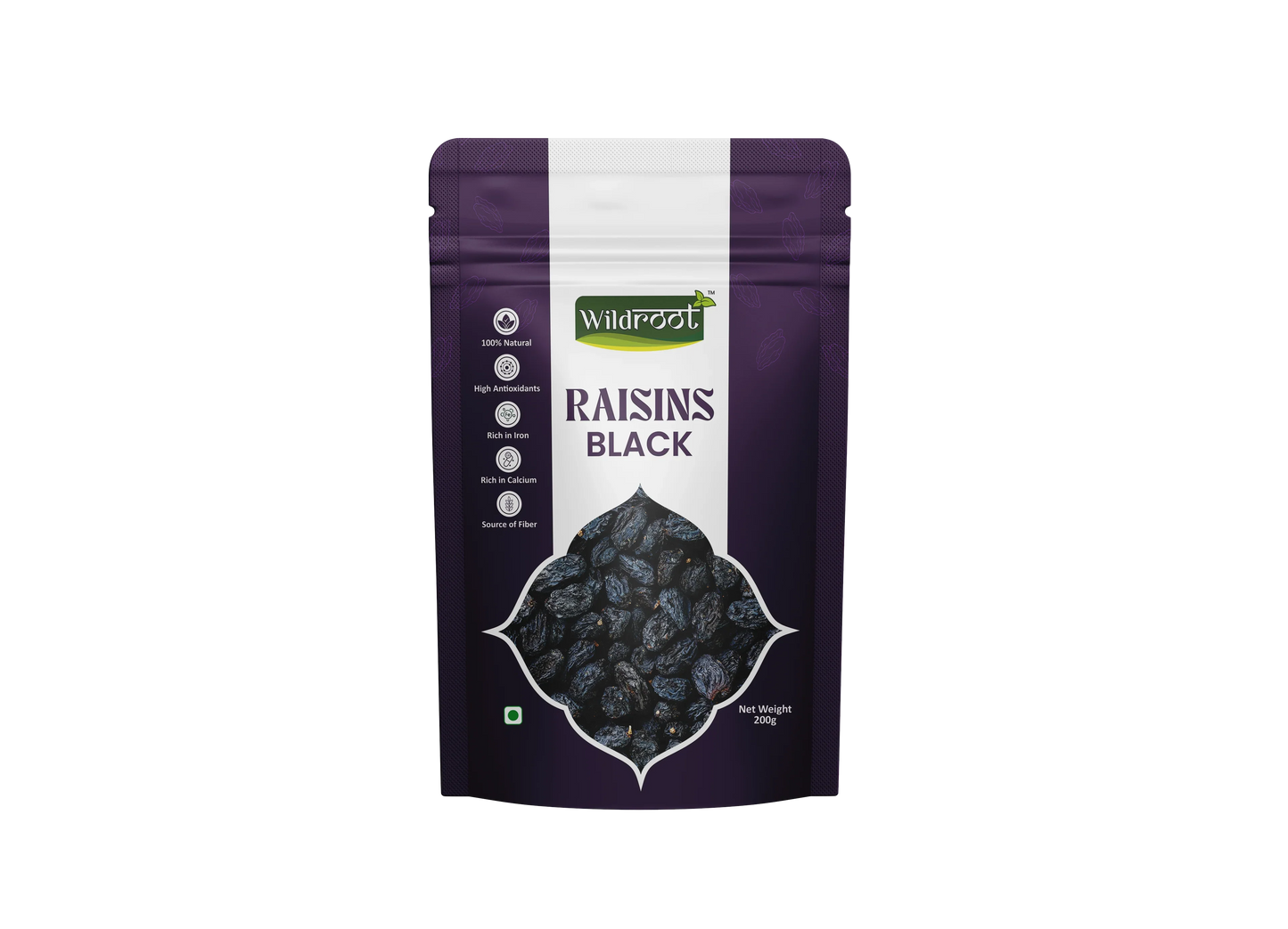 WildRoot Raisins Black 200g | Black Kishmish