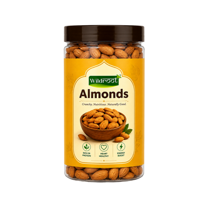 Wildroot American Whole Almonds 500g | Premium Badam | Rich in Protein