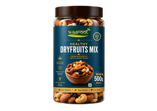 WildRoot Healthy Mix Dryfruits 500g | Panchmeva | Raw Mix DryFruit